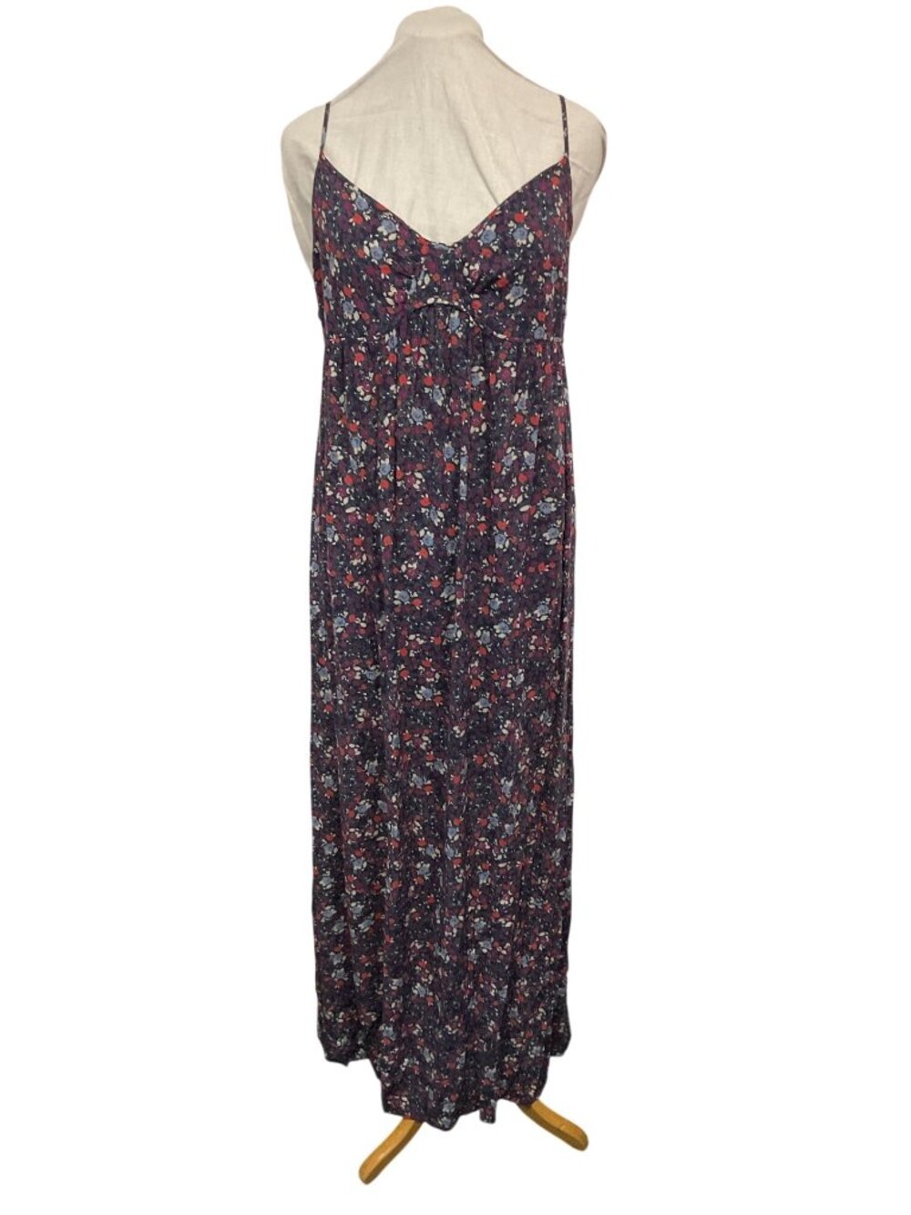 Multi color Floral Maxi Dress With Adjustable Spaghetti Straps  Size M Gap Light